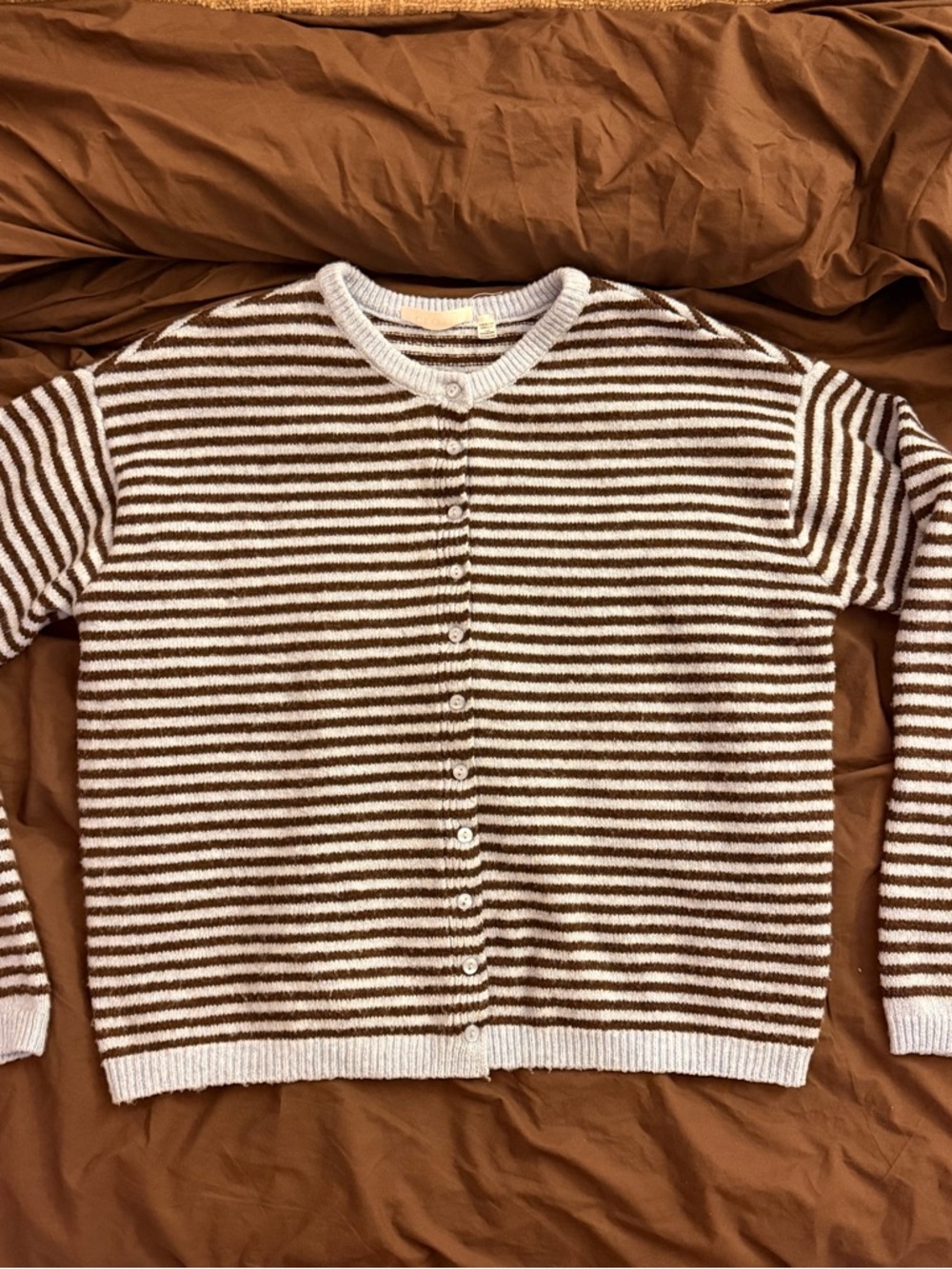 Striped Brown and Blue Cardigan